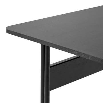 Pavilion AV16 desk - Black linoleum, black lacquered oak, black leg - &Tradition