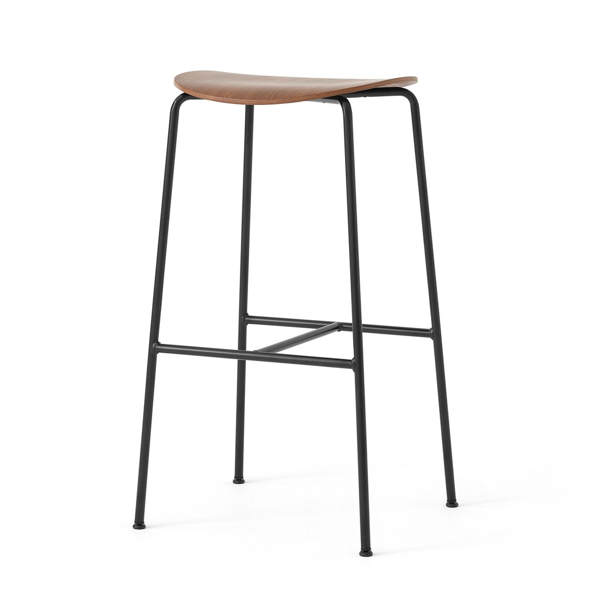 &Tradition Pavilion AV38 bar stool 79 cm Black-lacquered walnut