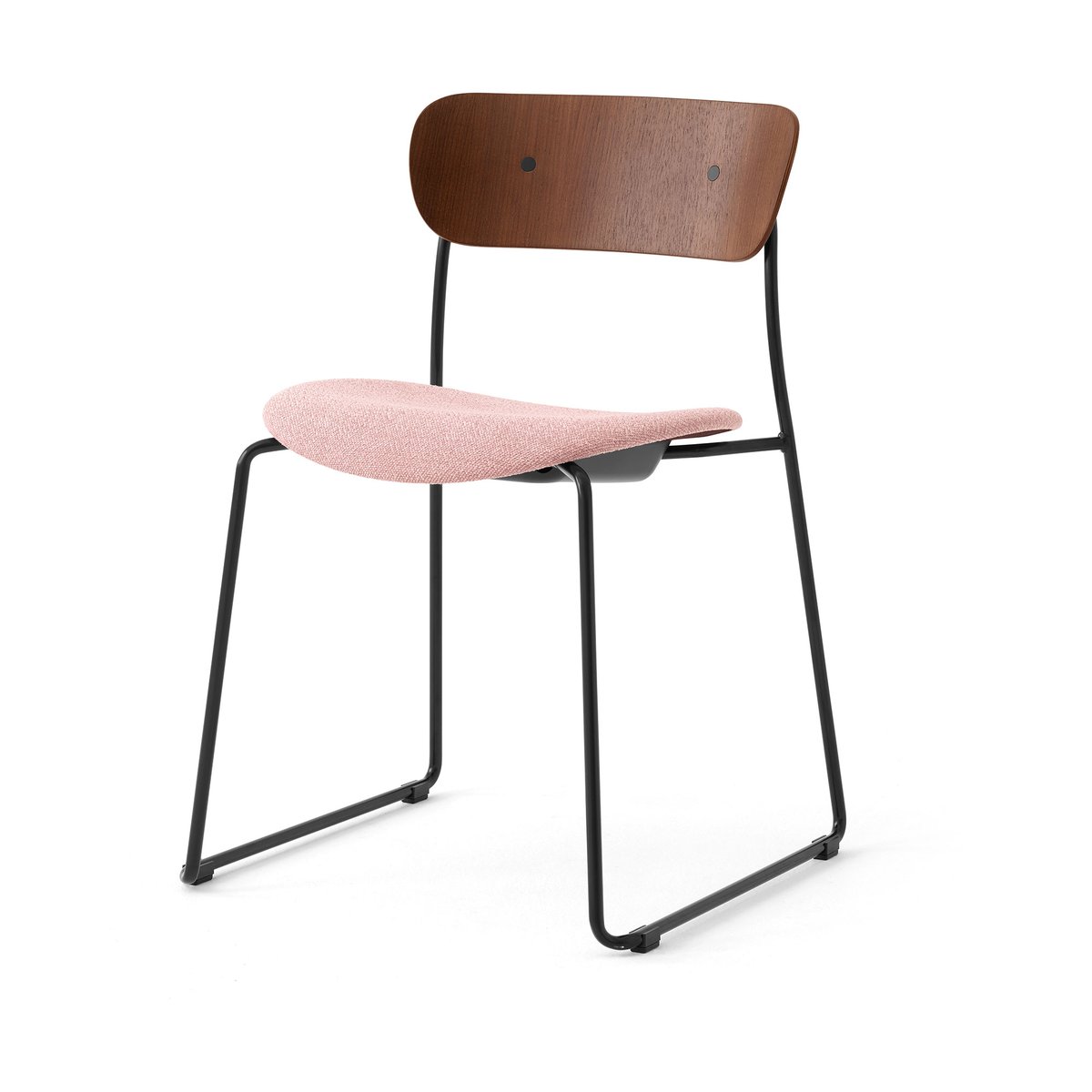 &Tradition Pavilion AV52 chair upholstered seat Black-Ecriture 0640