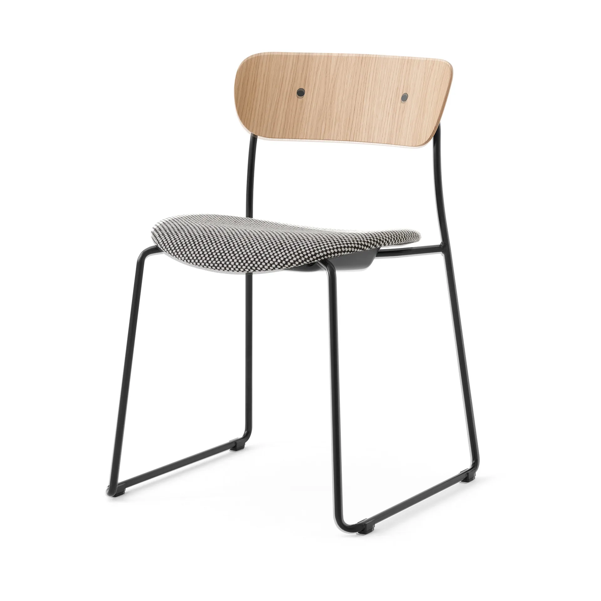 Pavilion AV52 chair upholstered seat, Black-Sisu 0165 &Tradition