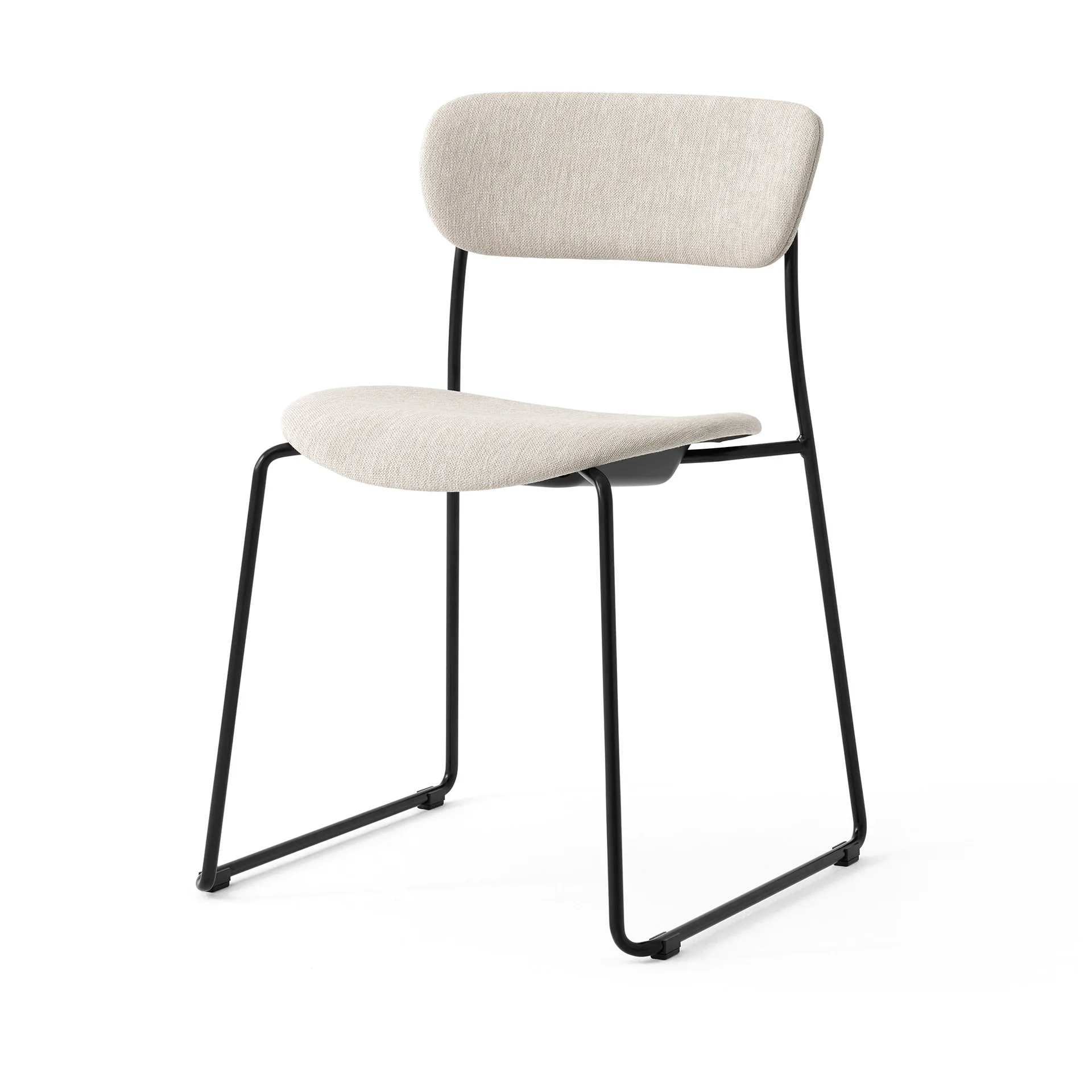 Pavilion AV53 chair fully upholstered, Black-Clay 0011 &Tradition