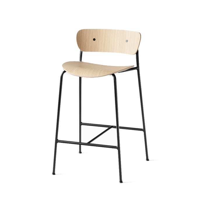 Pavilion AV7 barstool - Oak lacquer, steel legs - &Tradition