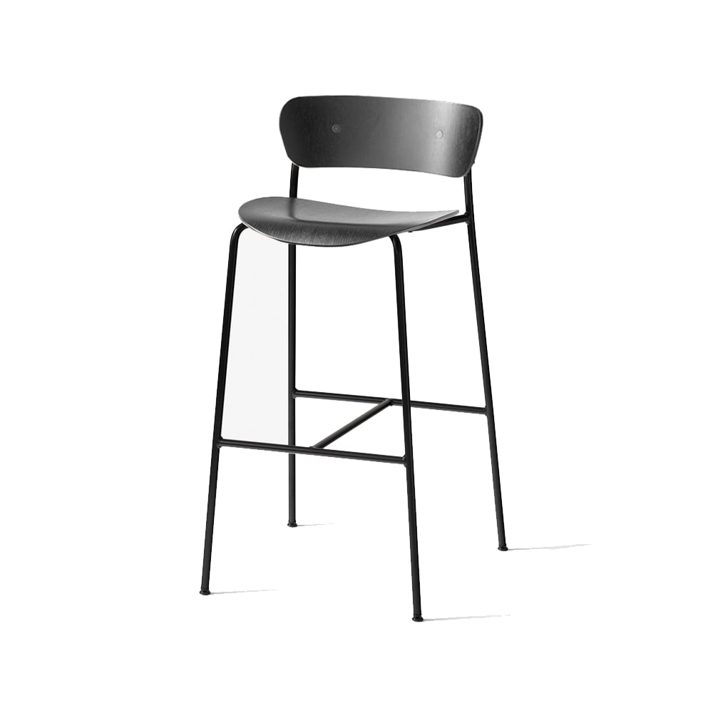 &Tradition Pavilion AV9 barstool Black, steel legs | Scandinavian Design | Bar stools | Black