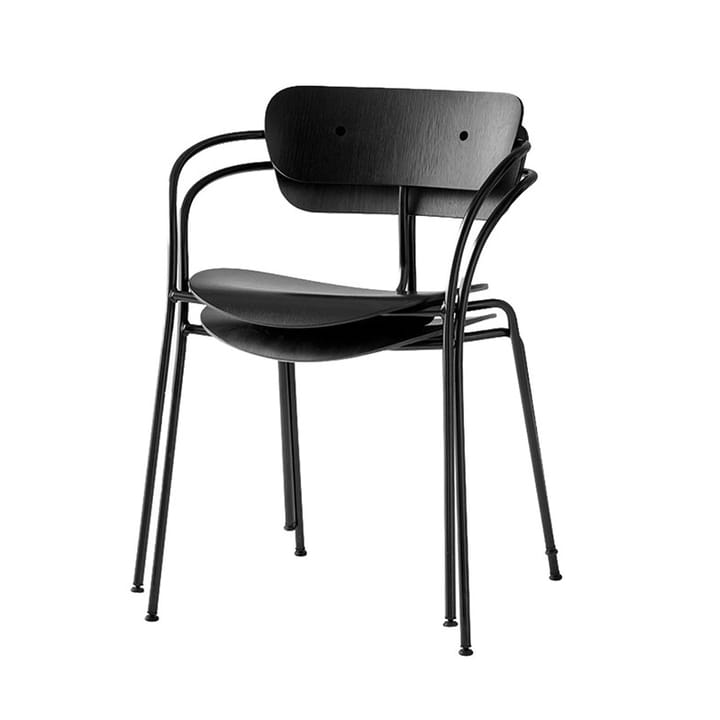 Pavilion chair AV2 2-pack - Black lacquered oak - &Tradition