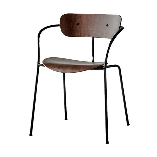 Pavilion chair AV2, Coated walnut &Tradition