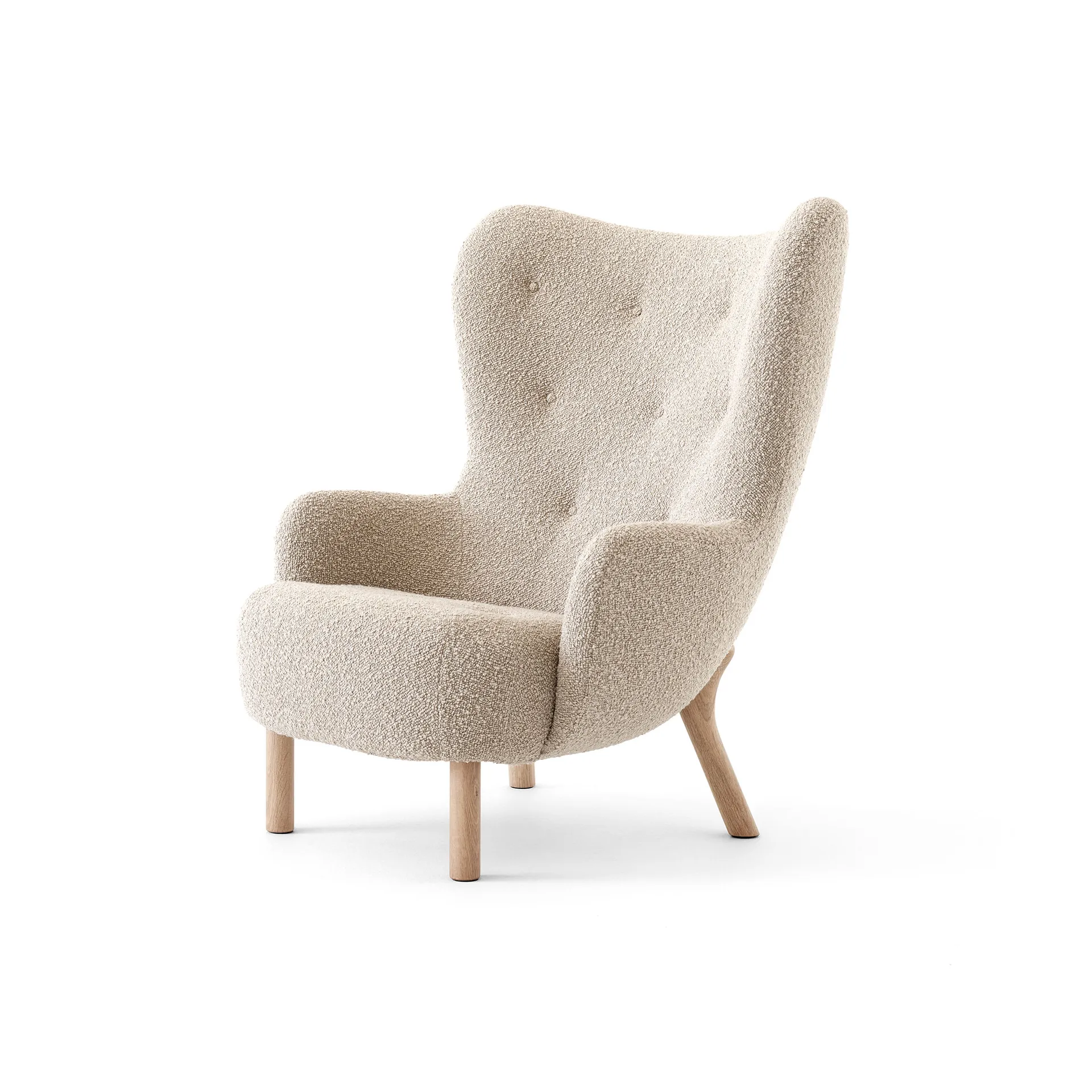 Petra VB3 high armchair, Oiled Oak-Karakorum 003 &Tradition