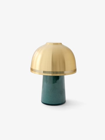 Raku SH8 table lamp - Blue, green & brass - &Tradition