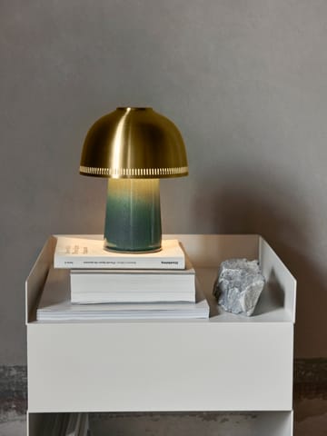 Raku SH8 table lamp - Blue, green & brass - &Tradition