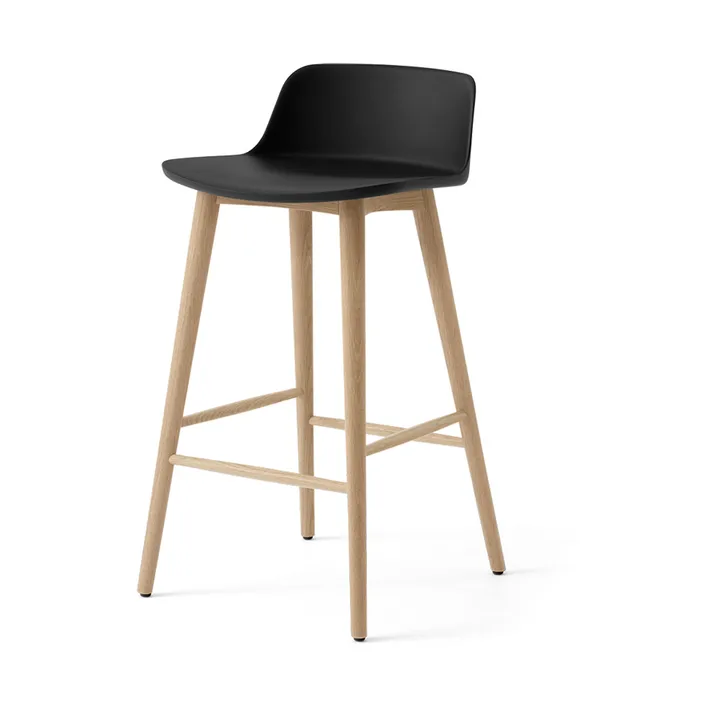 Rely HW118 bar stool - Black-lacquered oak, 65 cm - &Tradition