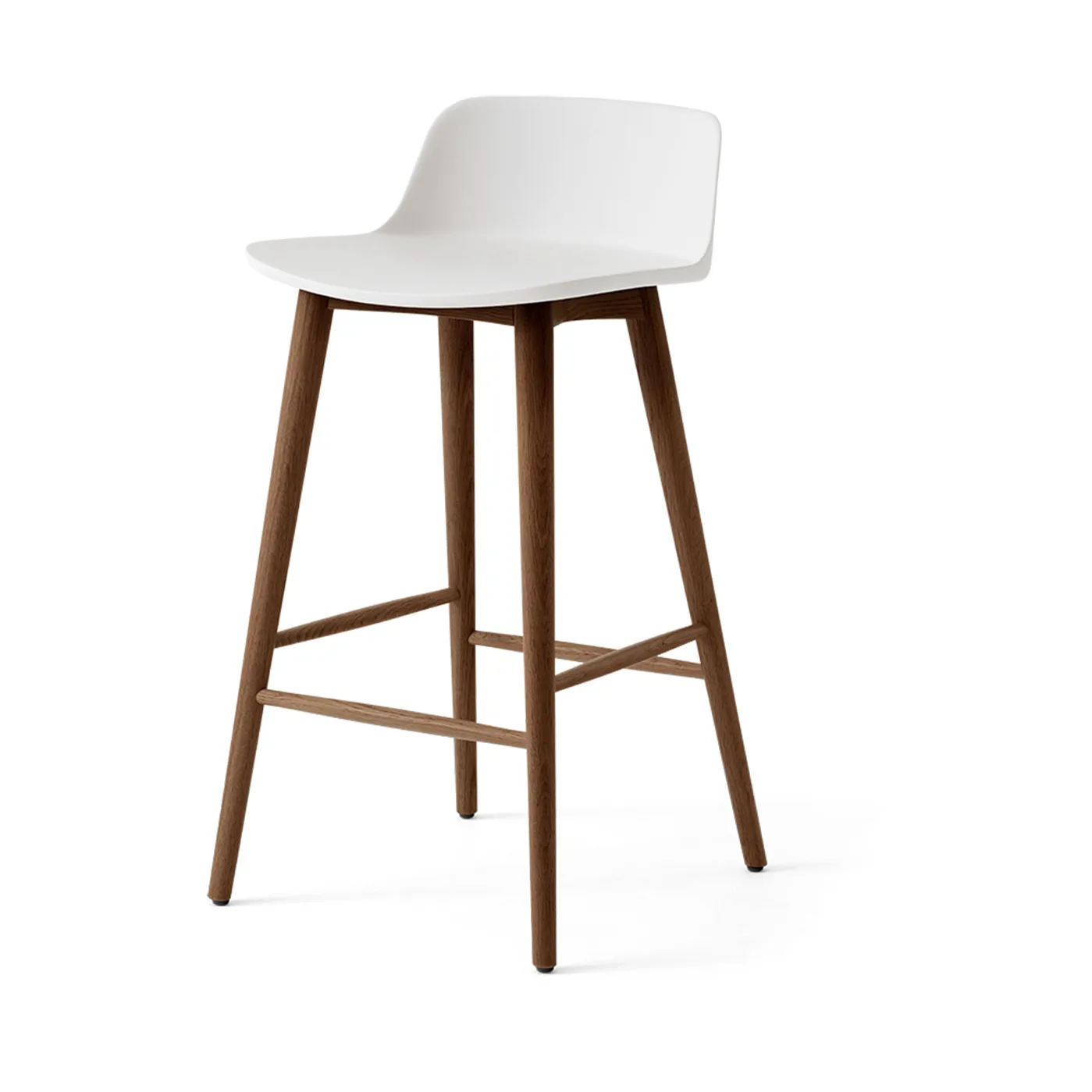 Rely HW118 bar stool, White-lacquered walnut, 65 cm &Tradition