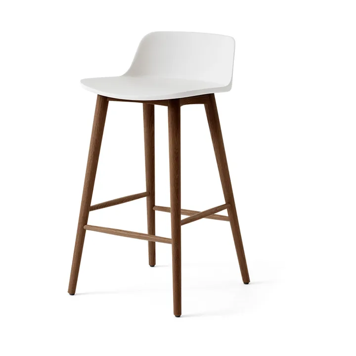 Rely HW118 bar stool - White-lacquered walnut, 65 cm - &Tradition