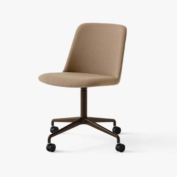 Rely HW23 office chair - Fabric hallingdal 224 peanut, bronze base - &Tradition