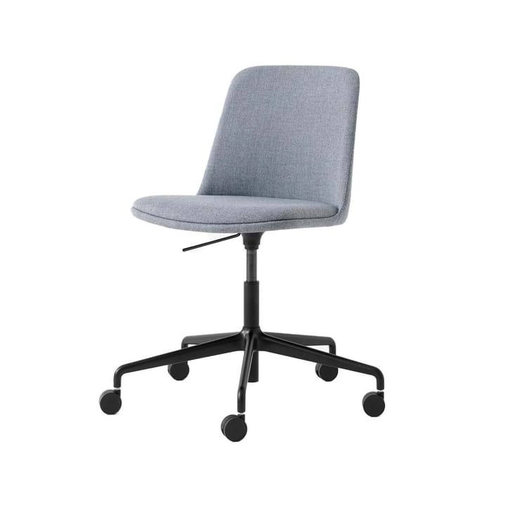 Rely HW31 office chair - Fabric re-wool 718 grey, black base - &Tradition
