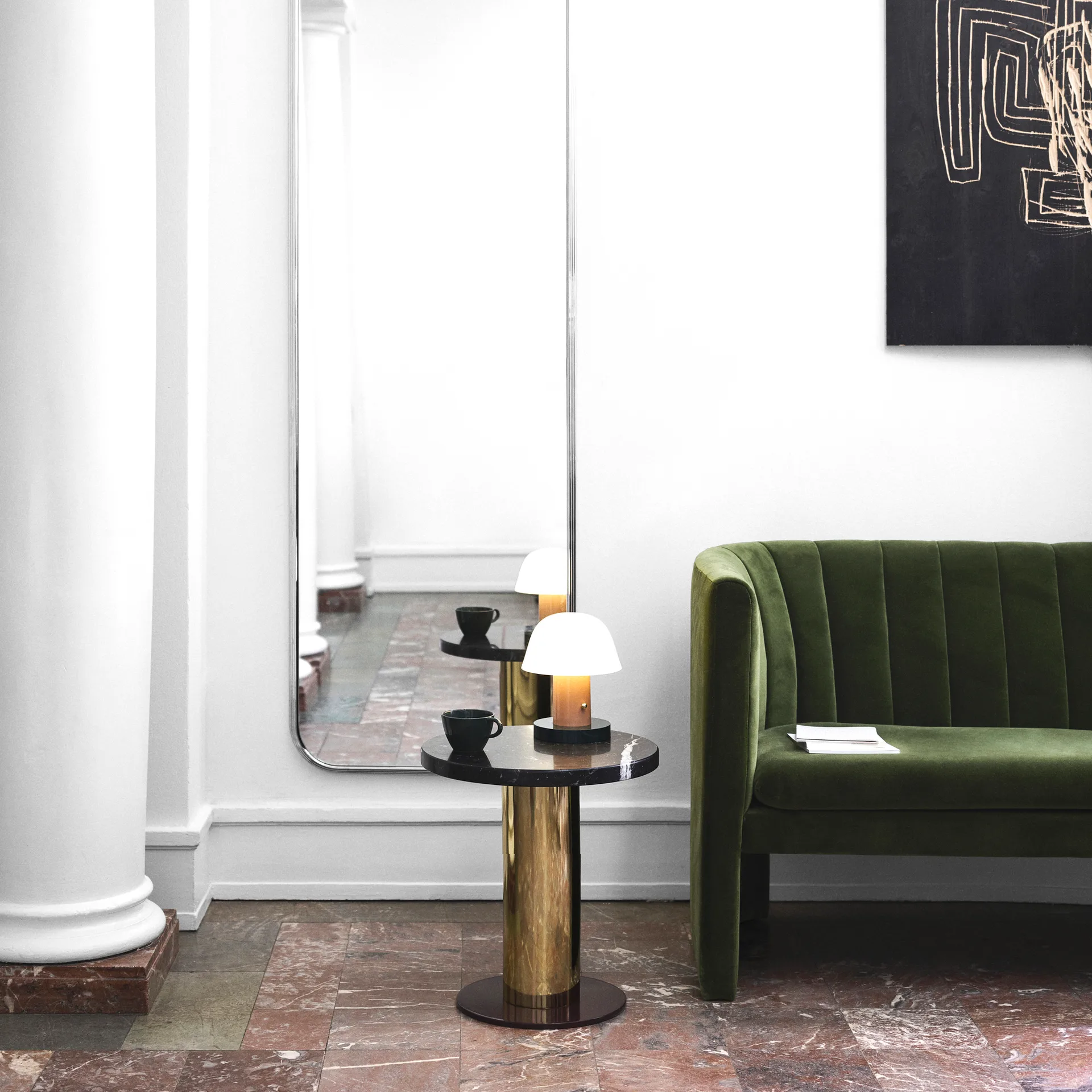 Setago JH27 table lamp, nude-forest &Tradition