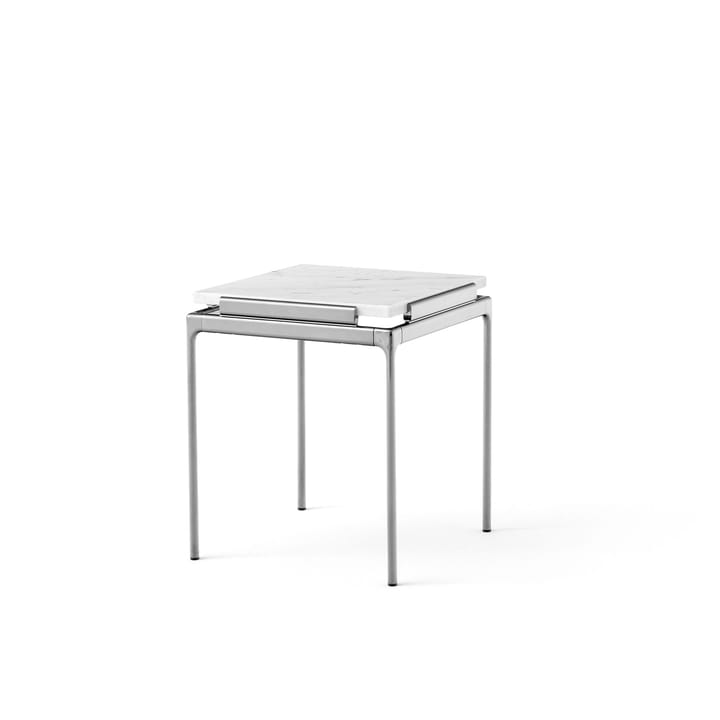 Sett LN11 side table - Bianco carrara-dark chrome - &Tradition