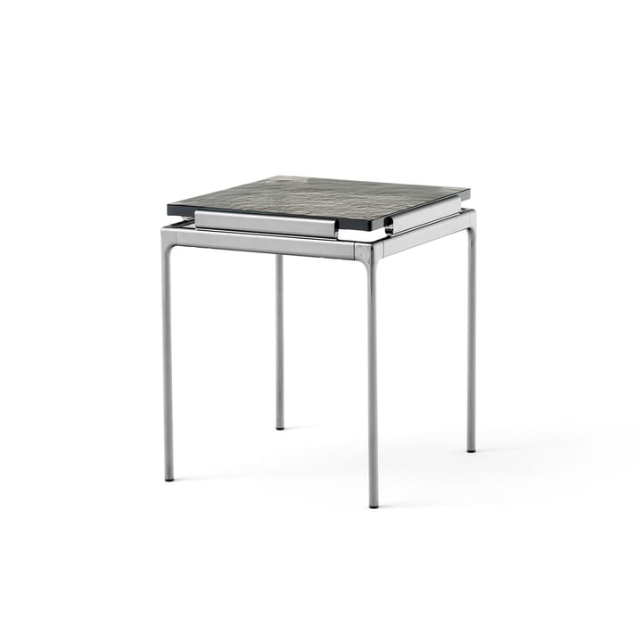 Sett LN11 side table - Smoked cast glass-dark chrome - &Tradition