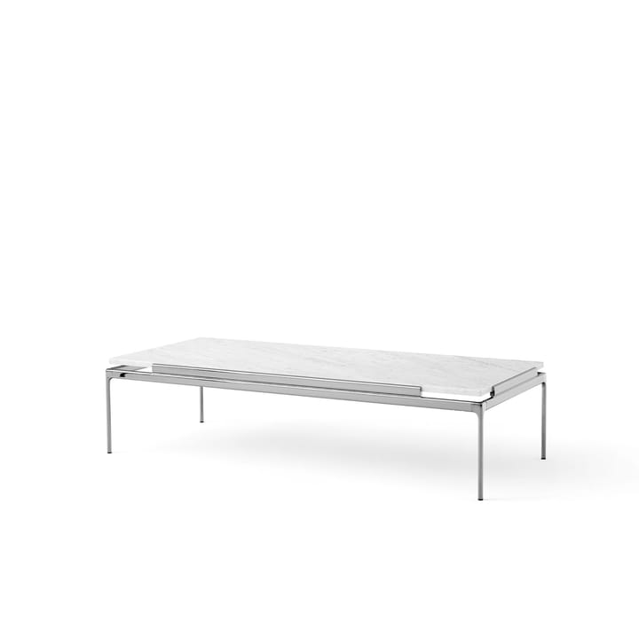 Sett LN12 coffee table - Bianco carrara-dark chrome - &Tradition