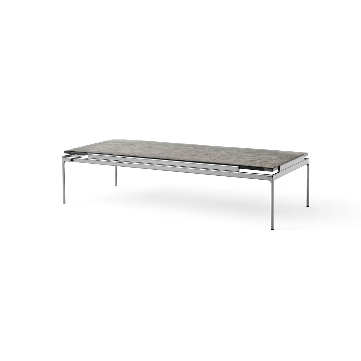 &Tradition Sett LN12 coffee table cast glass-dark chrome