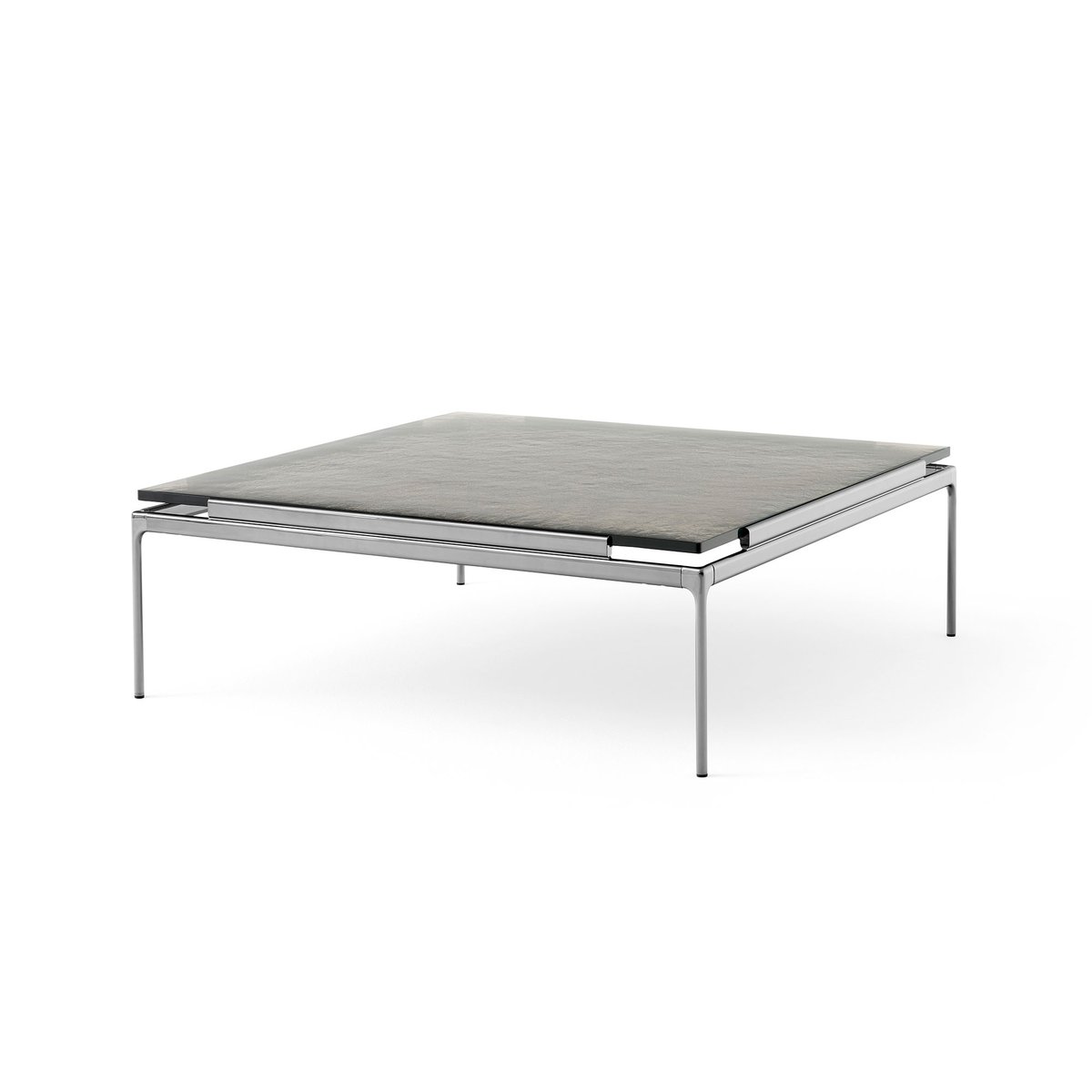 &Tradition Sett LN13 coffee table cast glass-dark chrome