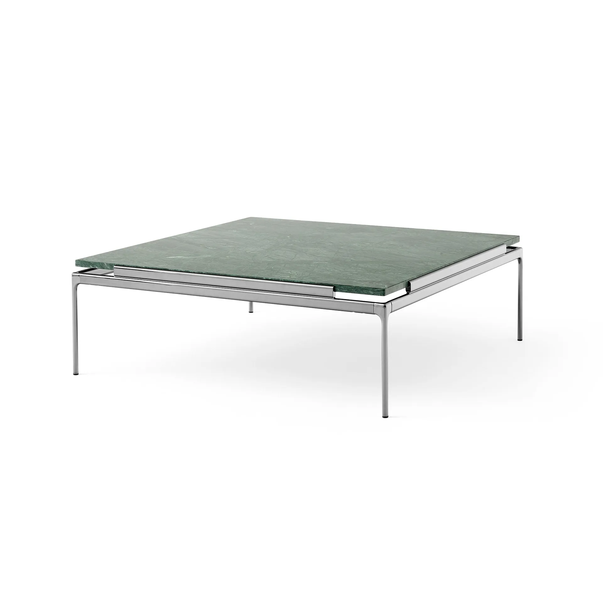 Sett LN13 coffee table, Verde guatemala-dark chrome &Tradition