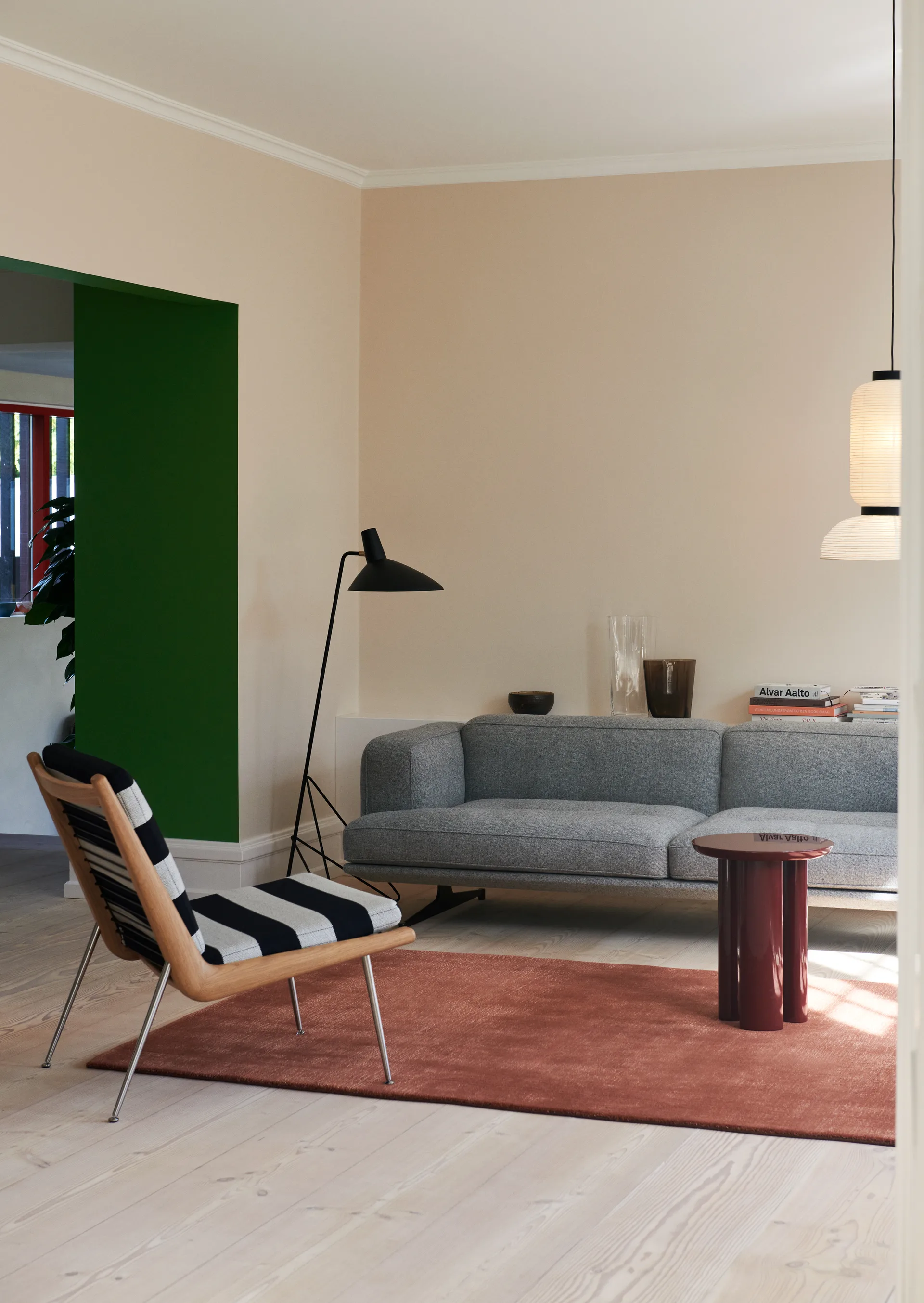 The Moor AP19 rug 200x300cm, Red heather &Tradition