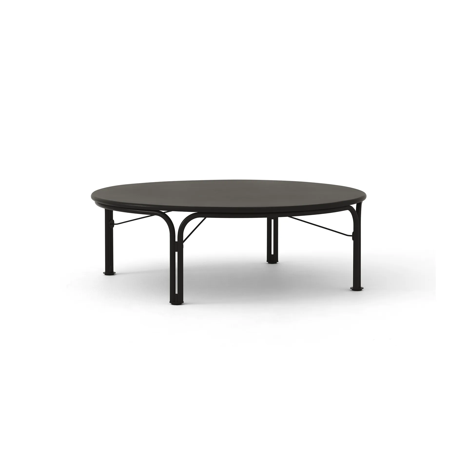 Thorvald SC109 coffee table, Warm black, Ø115 cm &Tradition