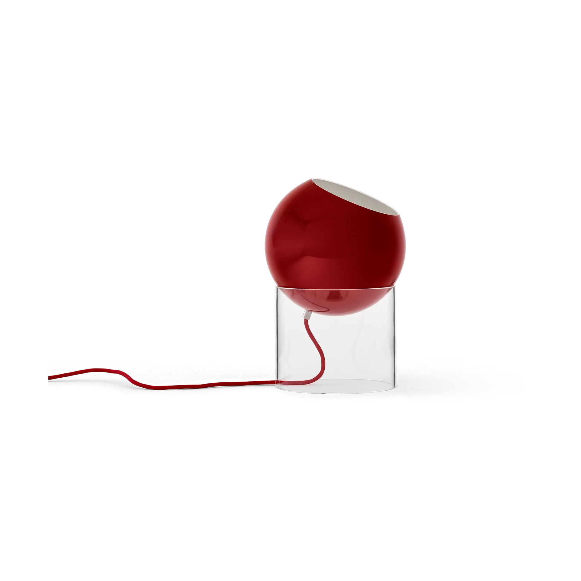 Topan VP13 table lamp 31,5 cm, Clear-vermilion red &Tradition