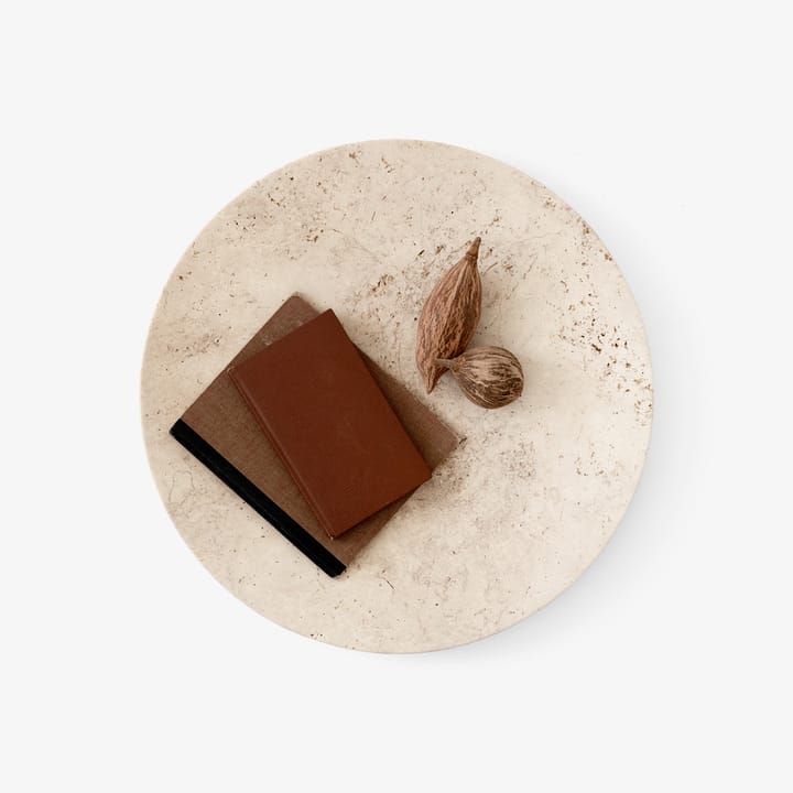 Travertine plate SC55, Ø50 cm &Tradition