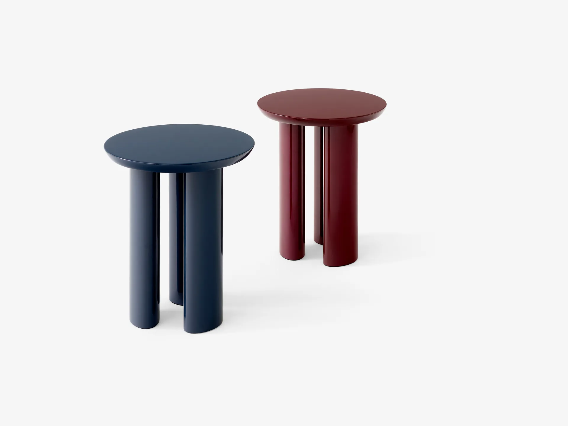 Tung JA3 side table, burgundy red &Tradition