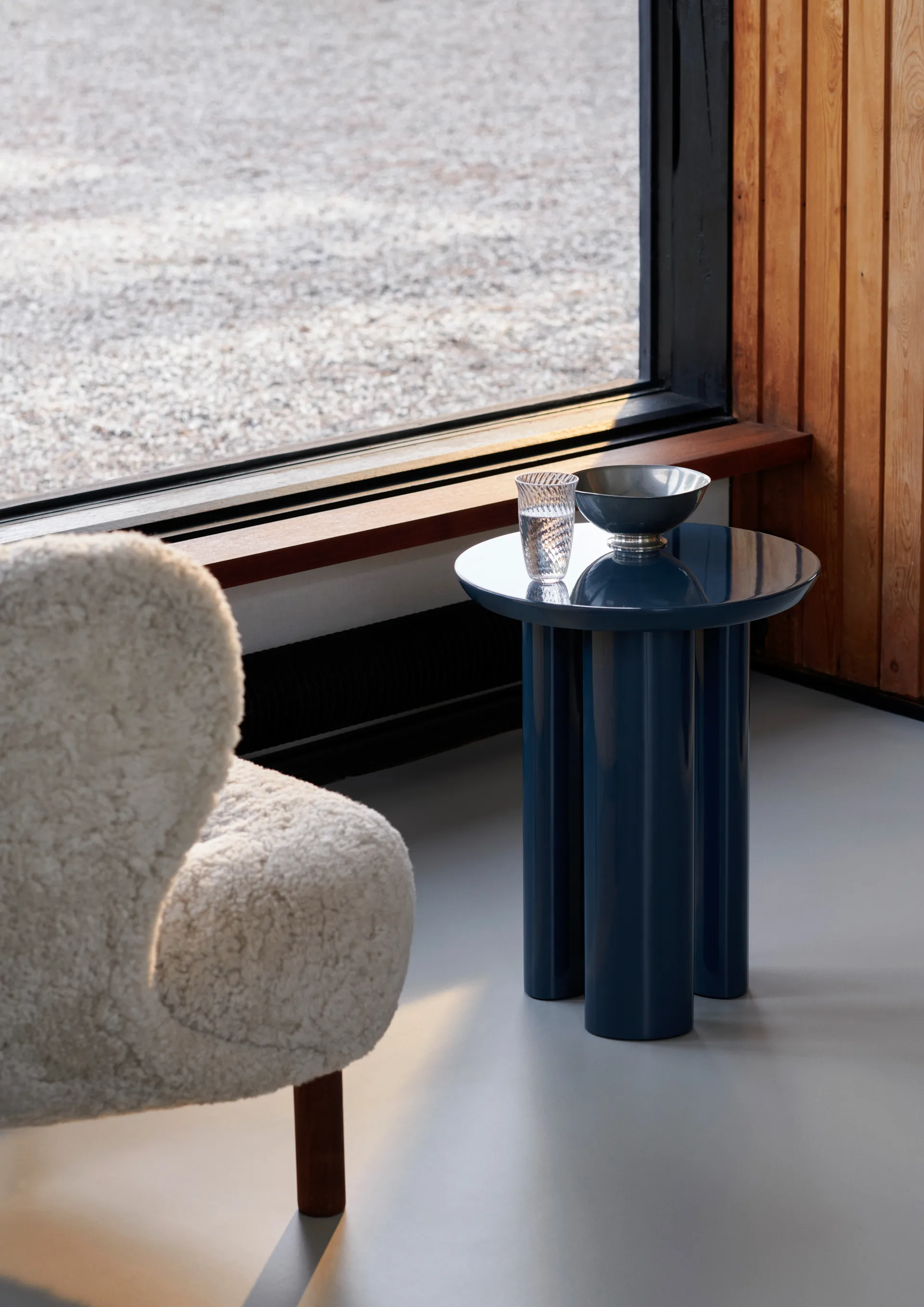 Tung JA3 side table, Steel blue &Tradition