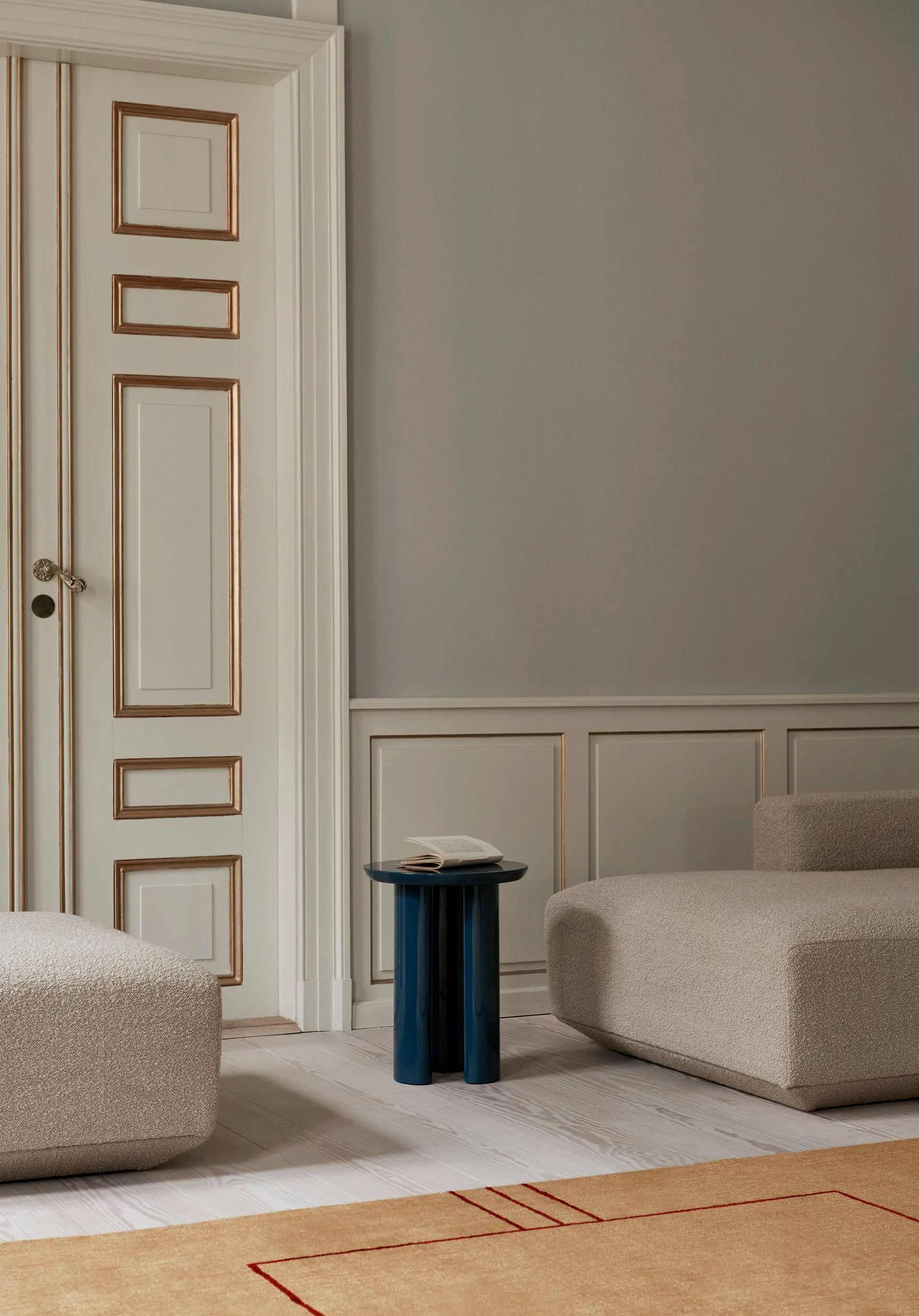 Tung JA3 side table, Steel blue &Tradition