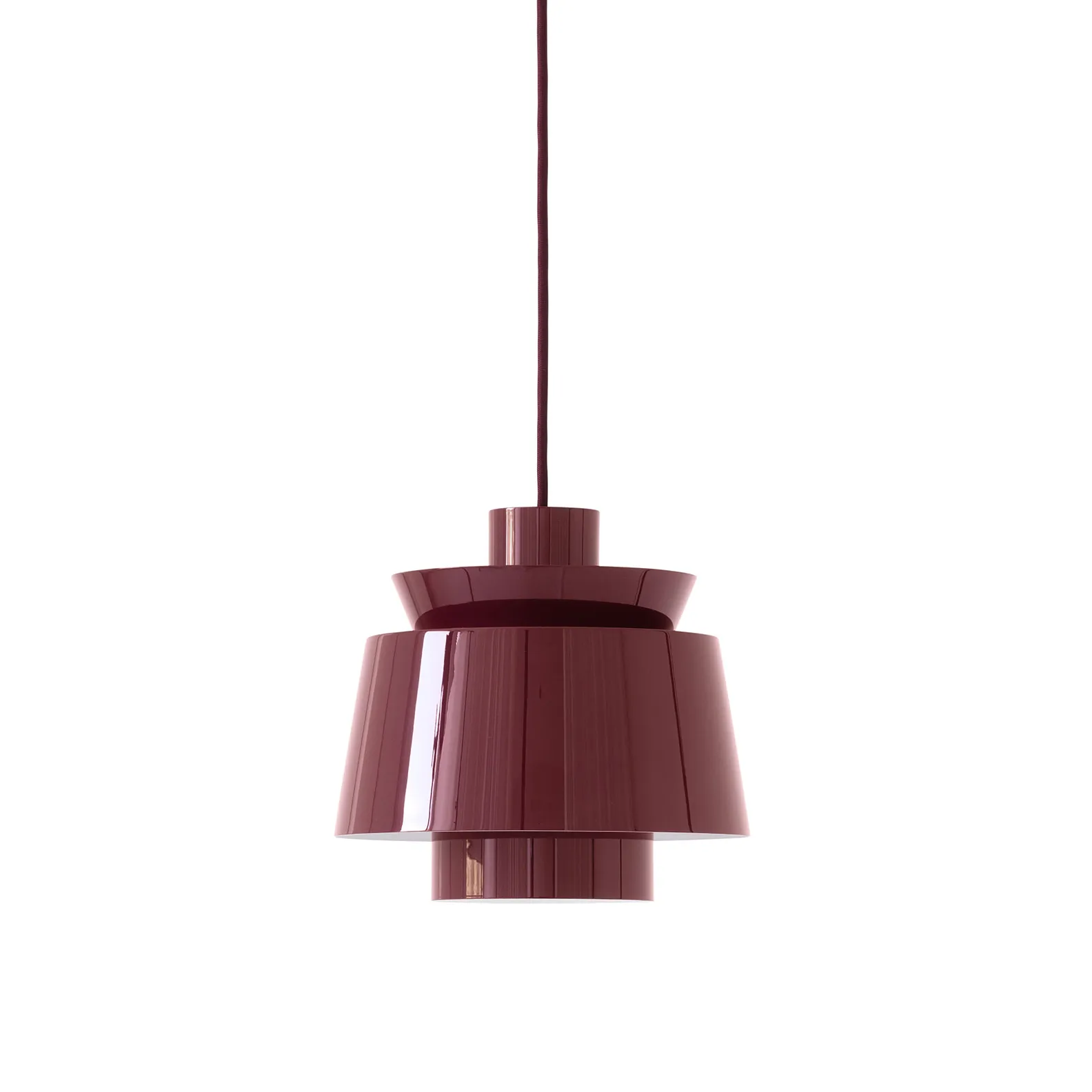Utzon JU1 pendant, Dark burgundy, Ø22 cm &Tradition