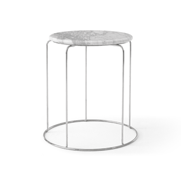 Wire Stool VP11 tabletop Ø38 cm - Marble Bianco Carrara - &Tradition