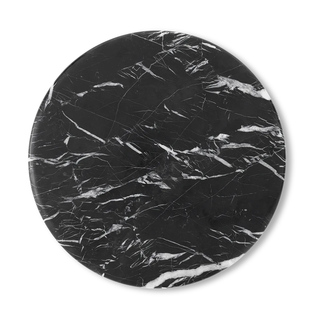 Wire Stool VP11 tabletop Ø38 cm, Marble Nero Marquina &Tradition