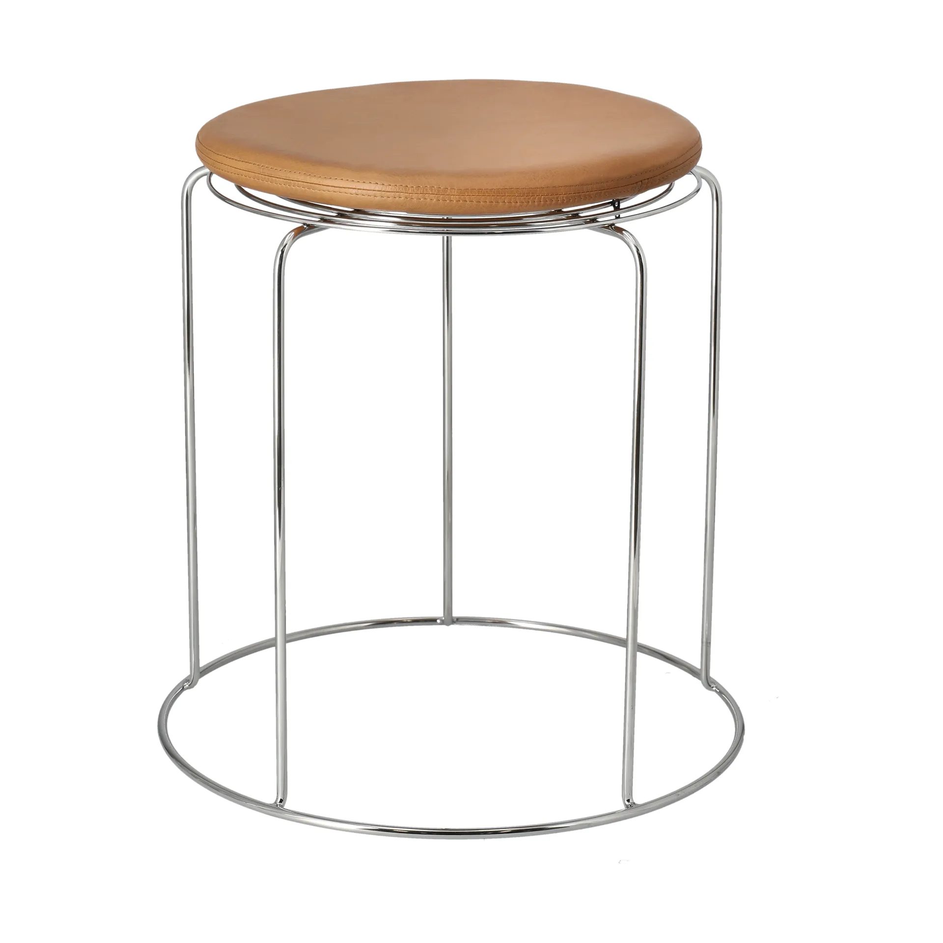 Wire VP11 seat cushion, Noble leather cognac &Tradition