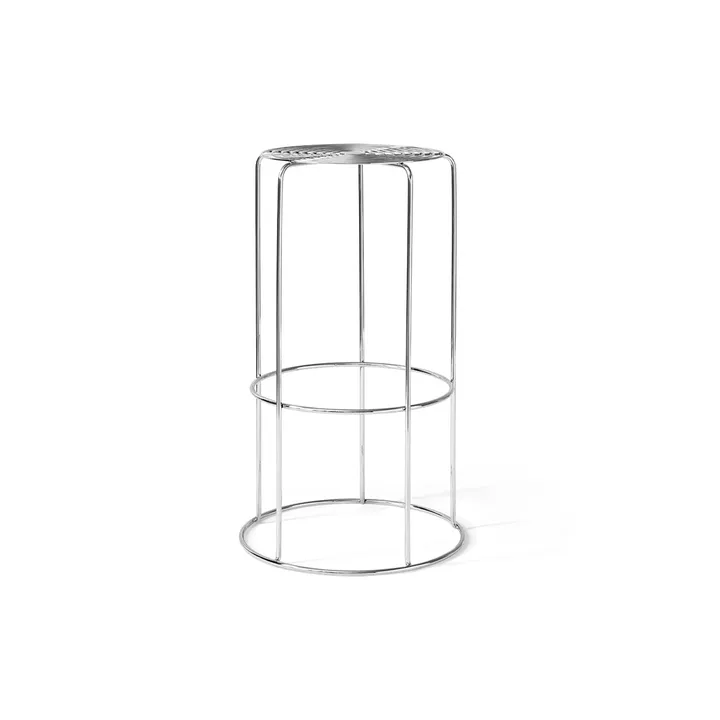 Wire VP16 bar stool - Stainless steel, 75 cm - &Tradition