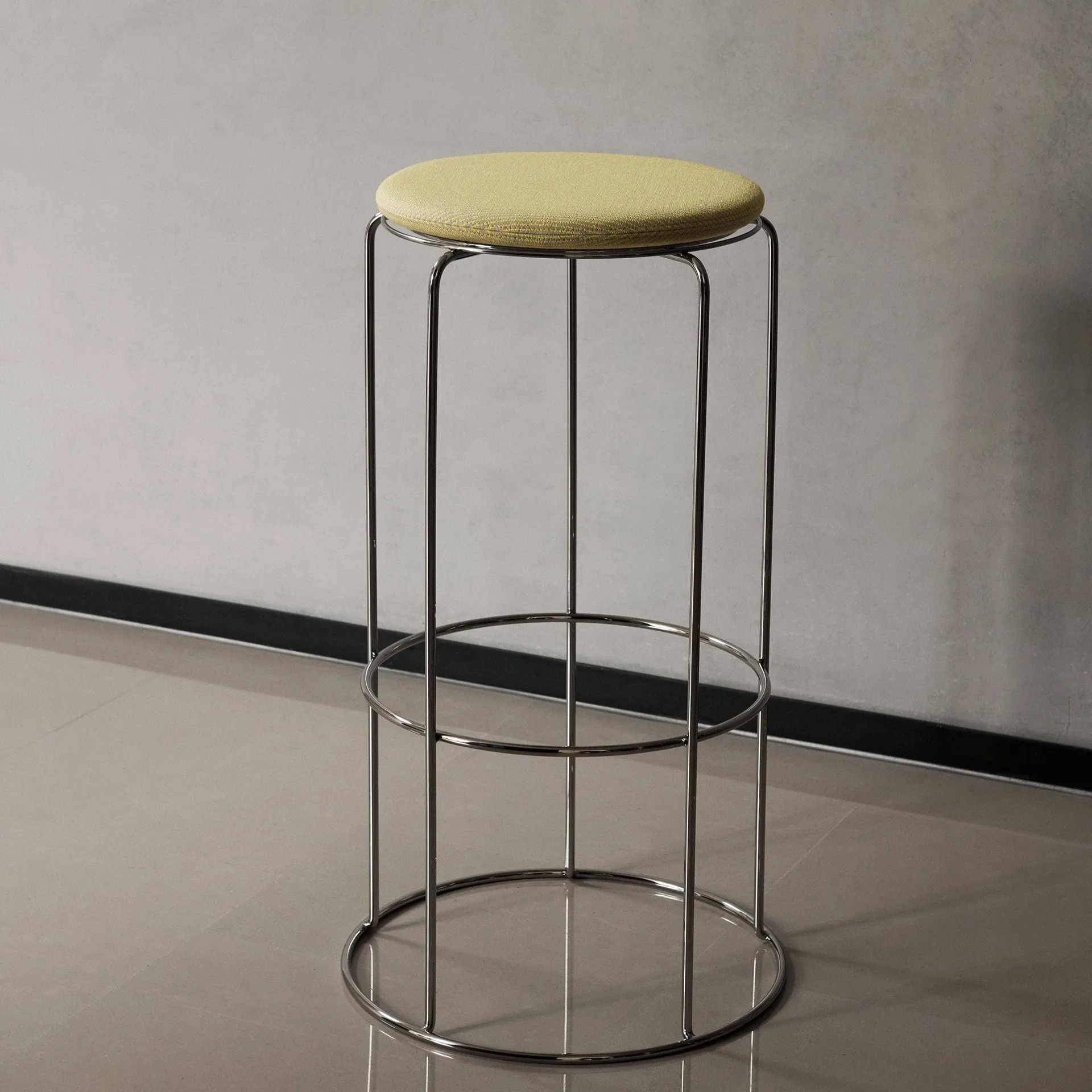 Wire VP16 bar stool, Stainless steel, 75 cm &Tradition