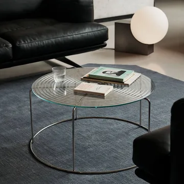 WIre VP17 coffee table - Stainless steel-glass, Ø74x36 cm - &Tradition