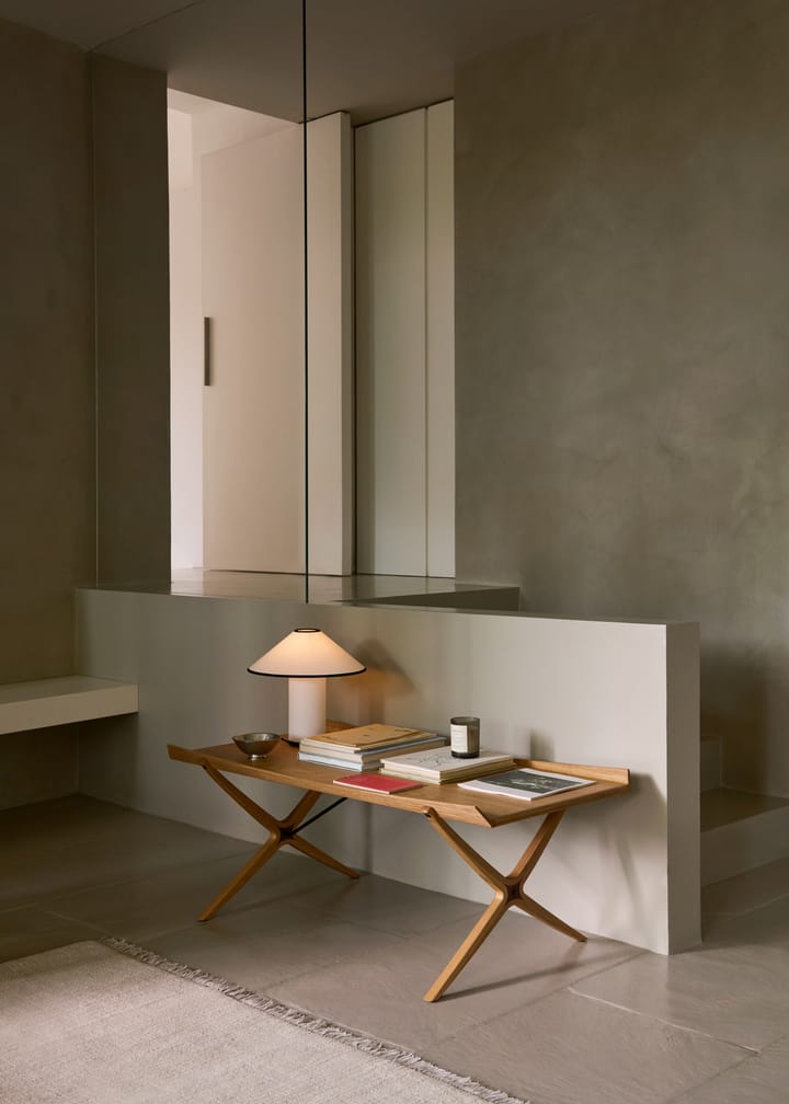 X HM13 coffee table 61x120 cm, Lacquered oak-walnut inserts &Tradition