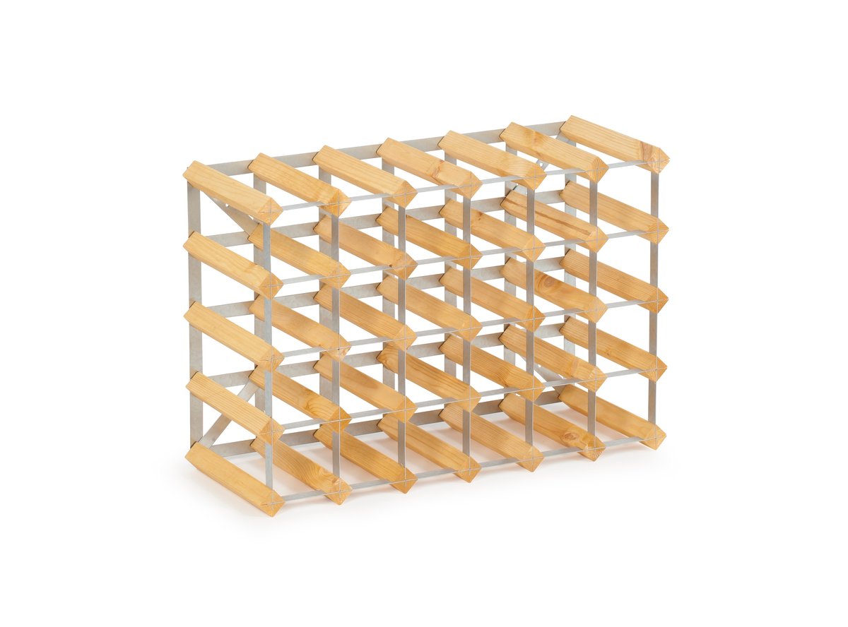 Traditional Wine racks wine rack 30 bottles expandable Light oak
