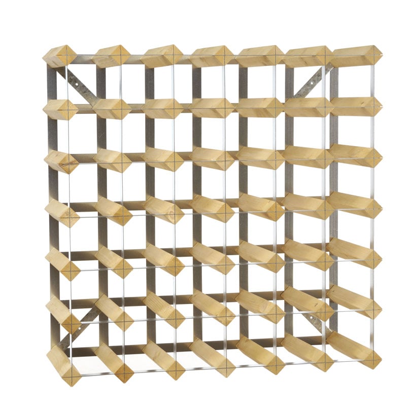 Traditional Wine racks wine rack 42 bottles expandable Light oak