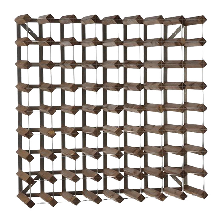 Traditional Wine Racks wine rack 72 bottles expandable Dark oak