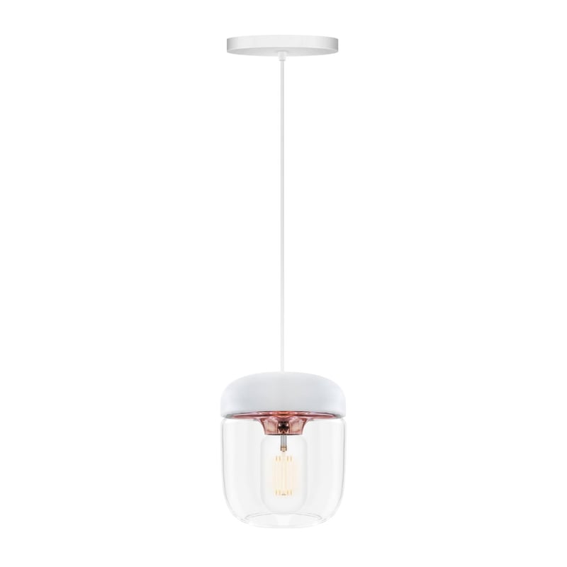 Umage Acorn lamp shade white polished copper