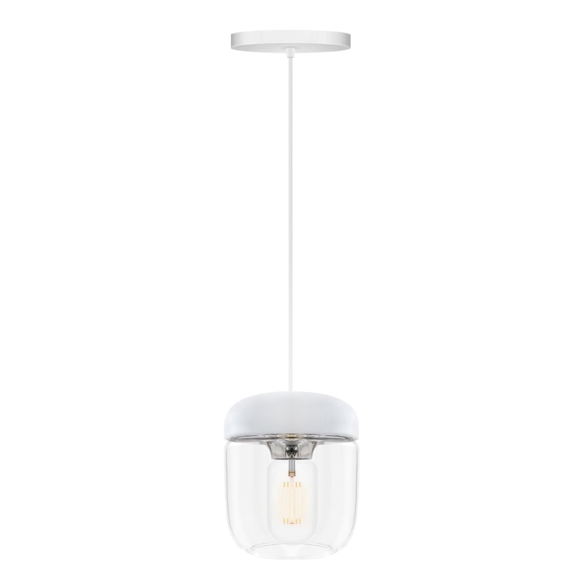 Umage Acorn lamp shade white polished steel | Scandinavian Design | Lampshades | Silver-coloured
