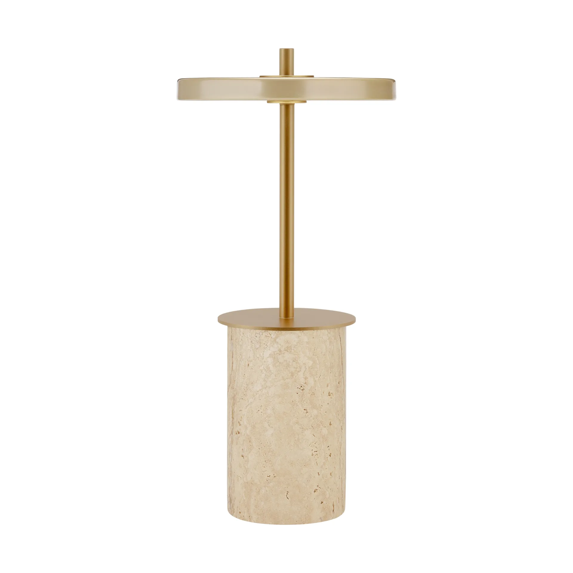 Asteria Move Mini table lamp Ø12x25,5 cm, Clay Travertine-brass Umage