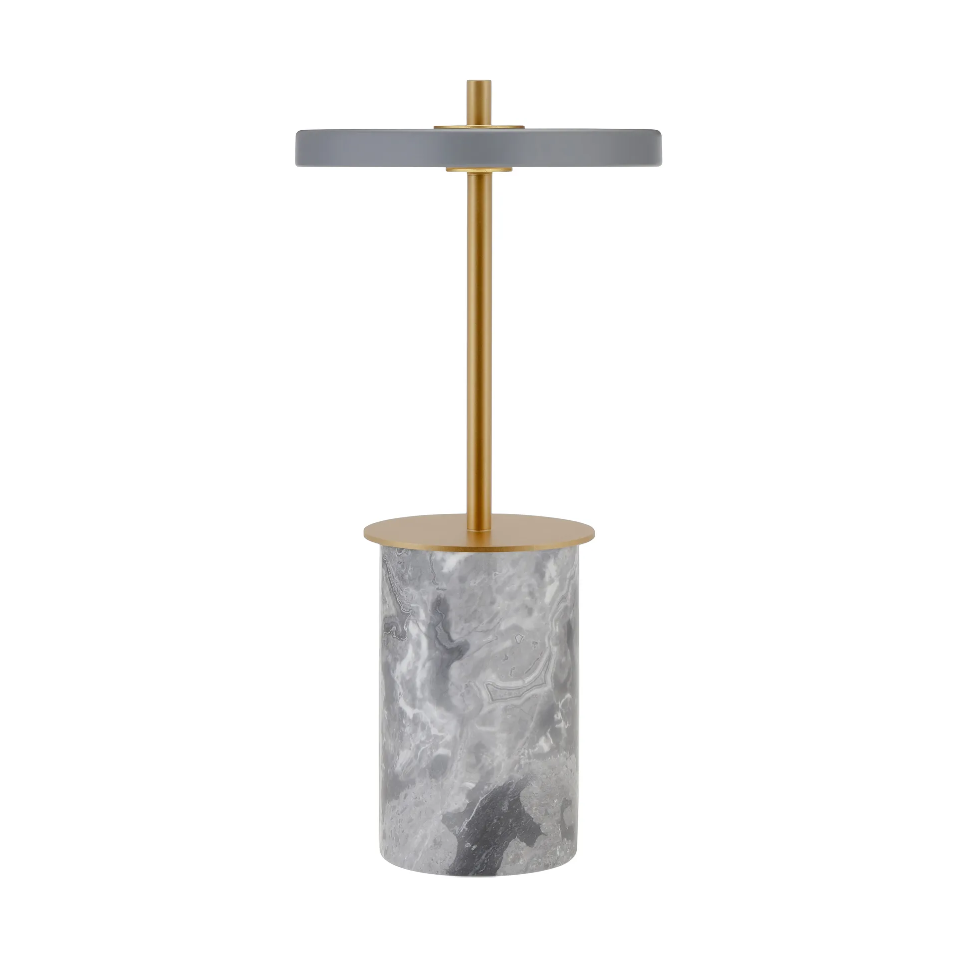 Asteria Move Mini table lamp Ø12x25,5 cm, Grey Marble-brass Umage