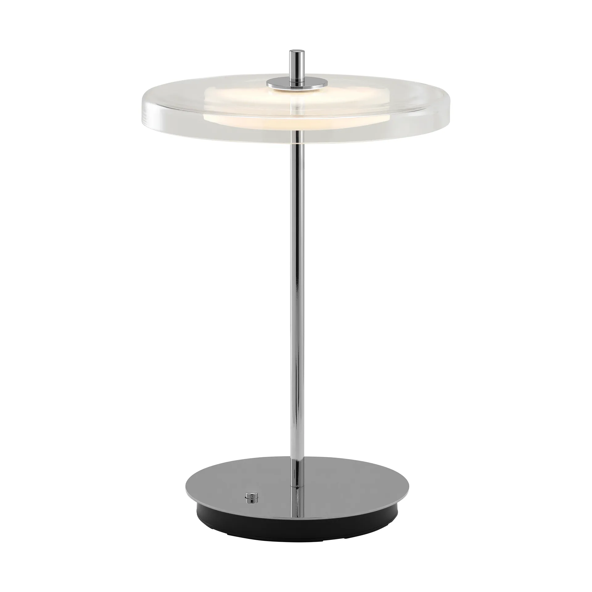 Asteria Move table lamp, Glass-polished steel Umage