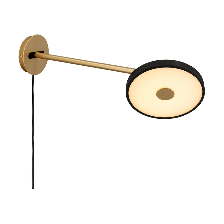 Asteria Wall wall lamp, Long, Black-brass Umage