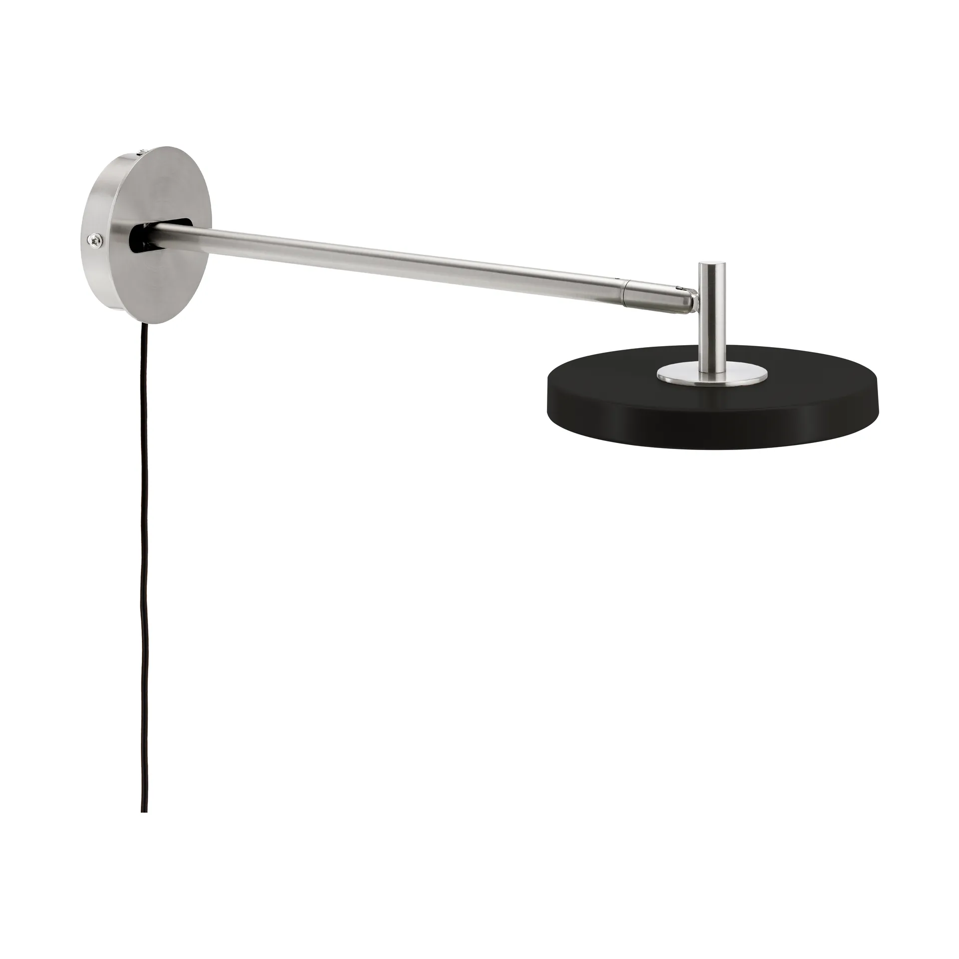 Asteria Wall wall lamp, Long, Black-chrome Umage