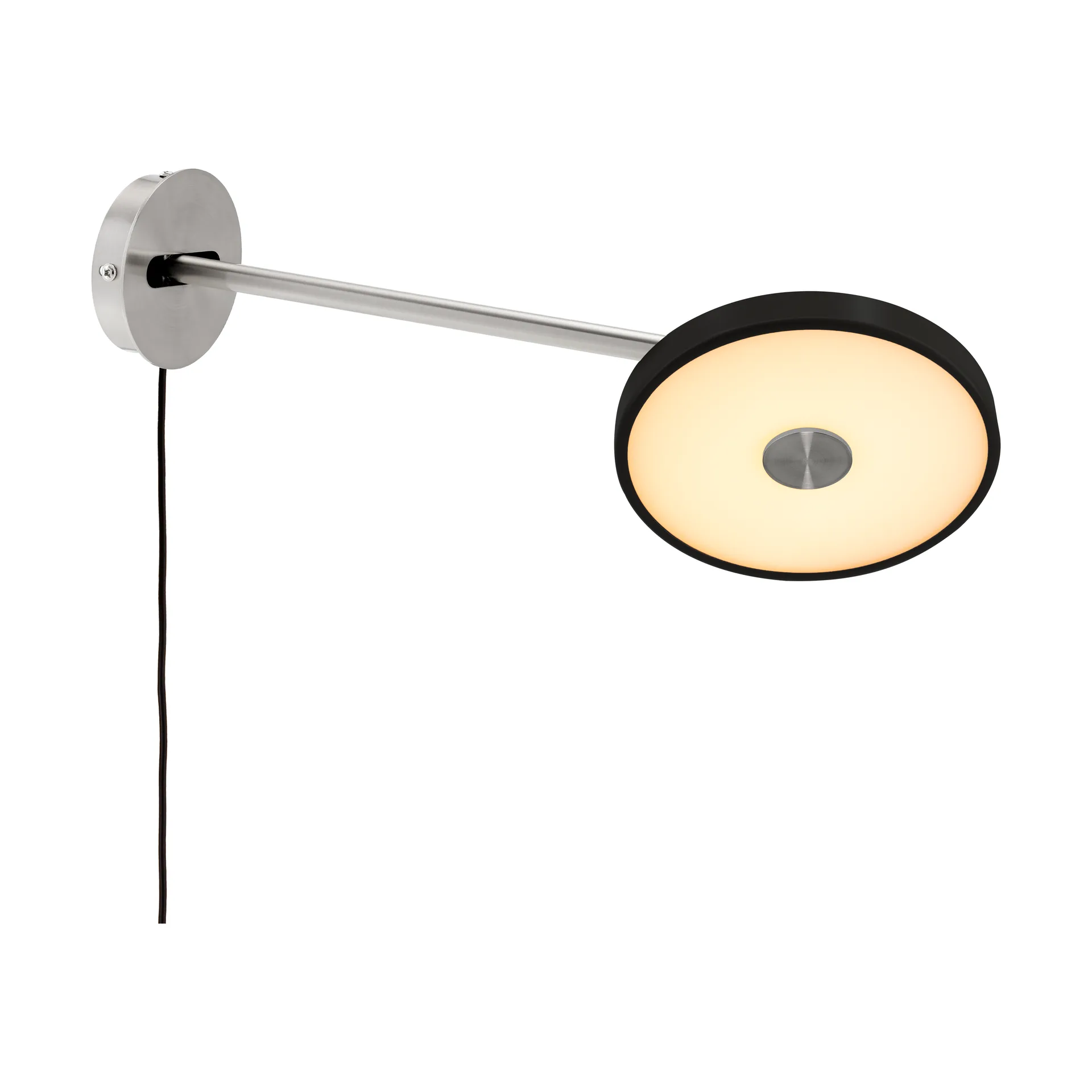 Asteria Wall wall lamp, Long, Black-chrome Umage
